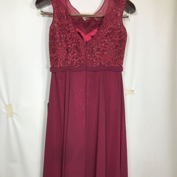 Nox Anabel Size Small Burgundy Ball Gown Dress Prom Pageant NWT - Picture 7 of 10